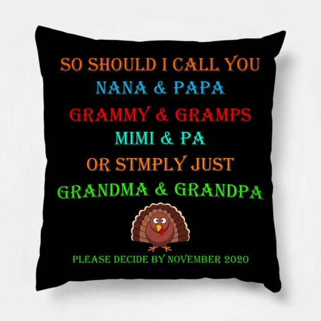 Thanksgiving Pregnancy Announcement Ideas Grandparents Announcement Onesie Grandma grandpa baby reveal Custom date reveal Pillow by OnlineShoppingDesign