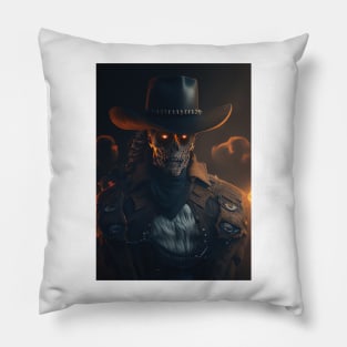 Dark Fantasy Skull Fire Pillow