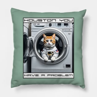 Washing Machine Catspaceship III Pillow