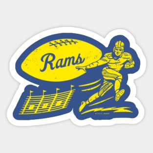 Los Angeles Football Yellow Blue Orange Los Angeles Rams NFL Apparel Super  Bowl LVI Sticker for Sale by DANIELLYNCH