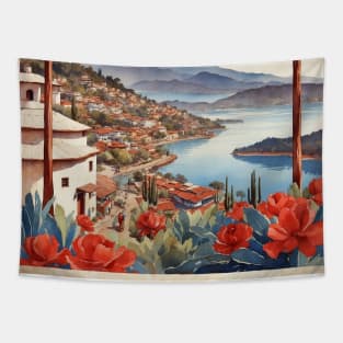 Valle de Bravo Estado de Mexico Mexico Vintage Tourism Travel Tapestry