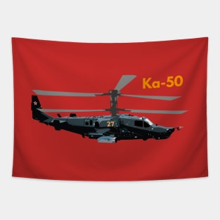 Ka-50 Black Shark Russian Helicopter Tapestry