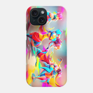 Girls dancing Colorful Art Phone Case