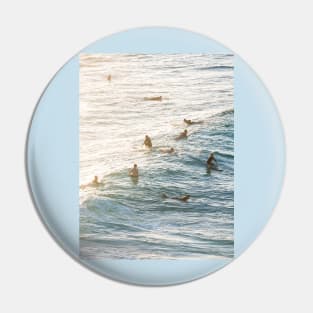 Golden Afternoon Surfers Pin