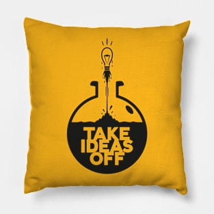 Take Ideas Off Inspirational Quote Cartoon Style Pillow