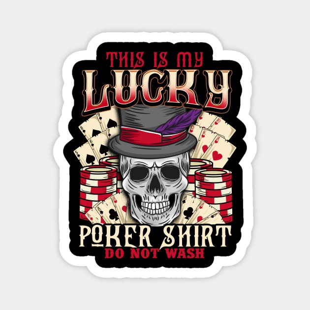 This Is My Lucky Poker graphic Do Not Wash Casino Gambling Magnet by biNutz