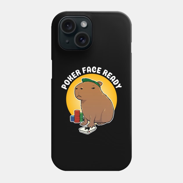 Poker face ready Capybara Cartoon Phone Case by capydays
