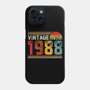 Vintage 1988 Birthday Gift Retro Style Phone Case