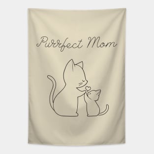 ‘Purrfect Mom’ Mother’s Day gift design Tapestry