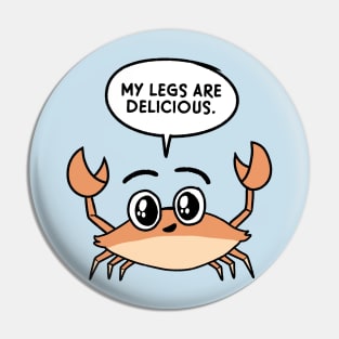 Delicious Crab Legs Pin