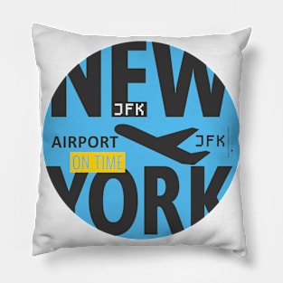 New York blue pin design Pillow