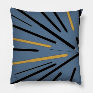 Rays - Modern Art Design | Lines | Purple and Orange Pillow