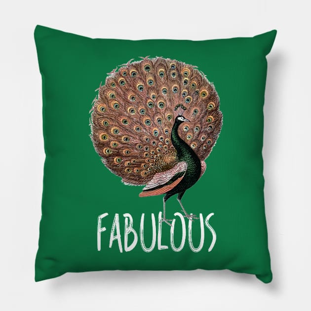 Fabulous Peacock / Total Self-Confidence Awesomeness! Pillow by DankFutura