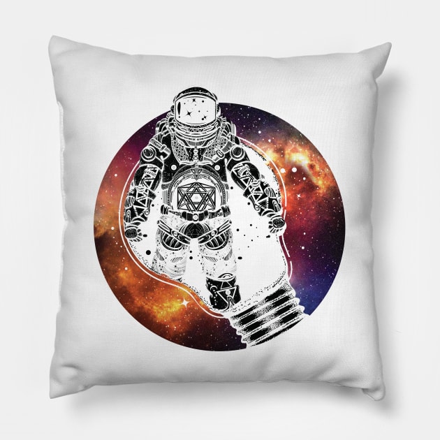 Astronaut 010 Pillow by Manlangit Digital Studio
