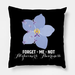 Forget Me Not Alzheimers Awareness, Ribbon, Purple Day, Alzheimer's Association, Dementia Care, Senior Care Pillow