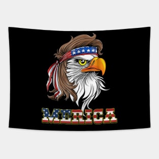 Eagle Mullet 4th of July American Flag Tapestry