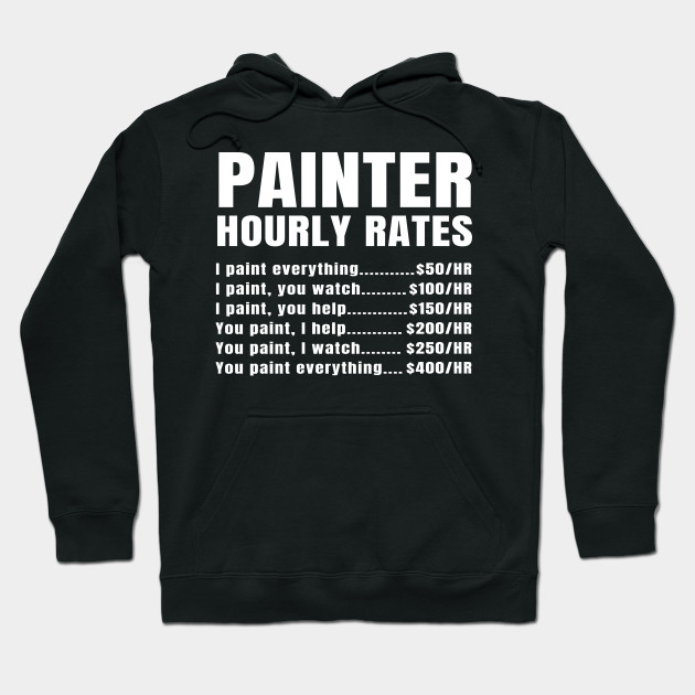 Painter Hourly Rates Price List Funny Gift Painter Hourly Rates