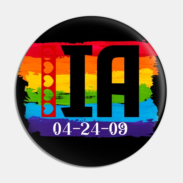 Iowa Gay Marriage Pin by Blood Moon Design