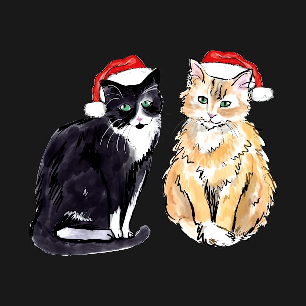 Christmas cats by drknice