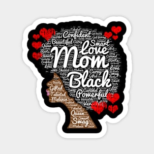 Mother's Day African American Mom Word Art Magnet