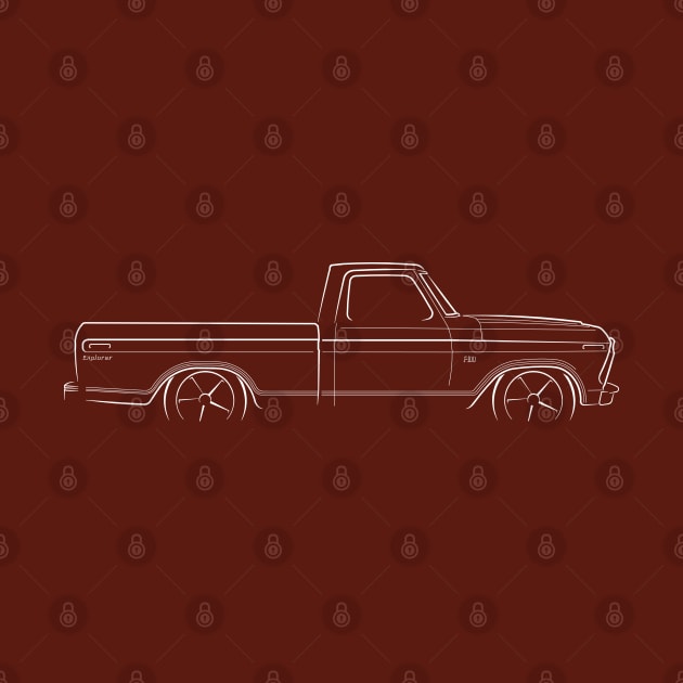 1974 Ford F-100 - profile stencil, white by mal_photography