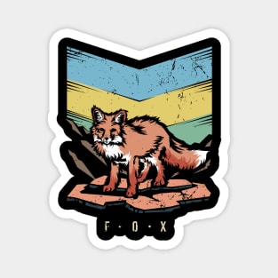 Fox |  Retro design for Fox Animal Lovers Magnet