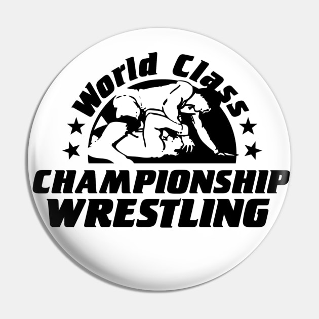 WCCW Logo (single color) Pin by Shane-O Mac's Closet