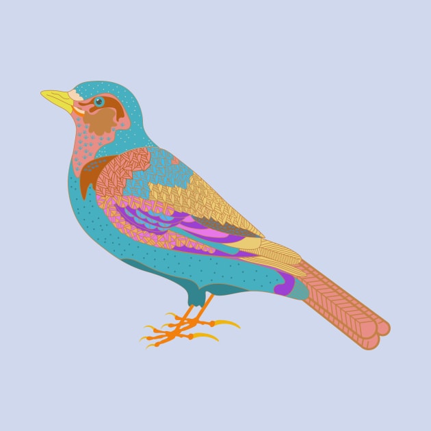 Lark Colorful Songbird Bird by oknoki