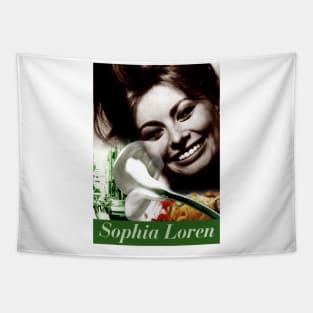 Sophia Loren Collage Portrait Tapestry