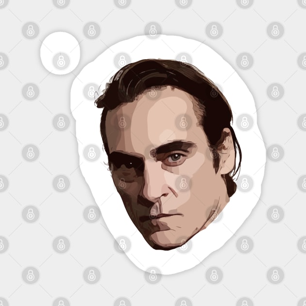 Joaquin Phoenix Vector Art Magnet by Playful Creatives