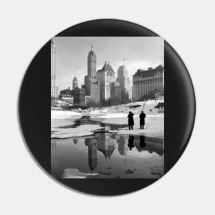 Central Park Winter Scene, 1933. Vintage Photo Pin