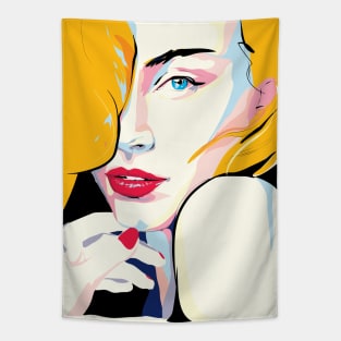 Blonde Girl Mesmerize Tapestry