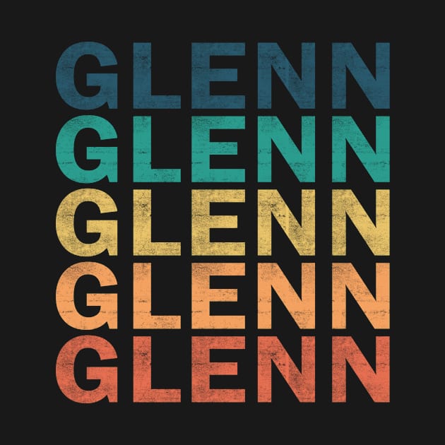 Glenn Name T Shirt - Glenn Vintage Retro Name Gift Item Tee by henrietacharthadfield