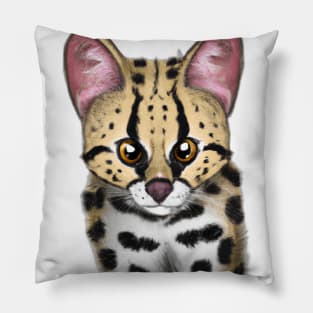 Cute Margay Drawing Pillow