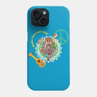 Hippie way, Hippie Lifestyle, Make Love not War Phone Case