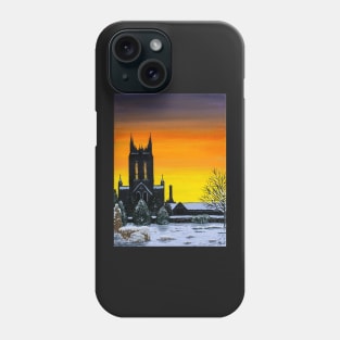 Bury St Edmunds Twilight Cathedral Painting Phone Case