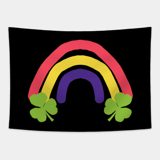 Saint Patricks Day Shamrock Rainbow Tapestry