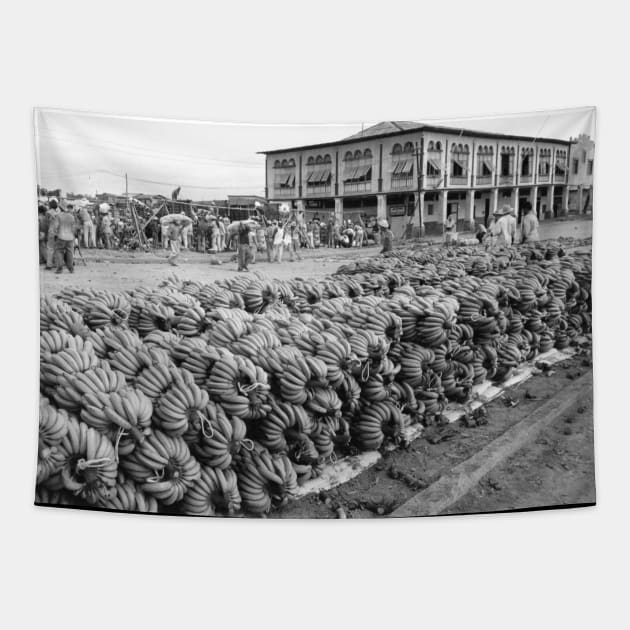 Vintage Photo of Puerto Bolívar Tapestry by In Memory of Jerry Frank