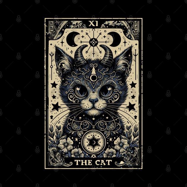 Devil Cat Tarot Card by Helgar