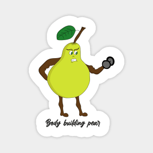 Body Building Pear Funny  Art Print Magnet