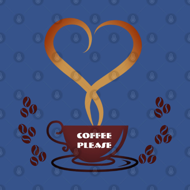 Disover Coffee Please - Coffee Heart - T-Shirt