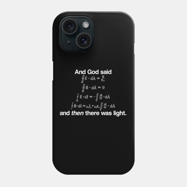 And God Said White Phone Case by omarbardisy