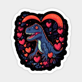 Dinosaur Valentine Day Magnet