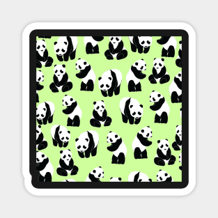 Panda Bears Seamless Pattern Magnet