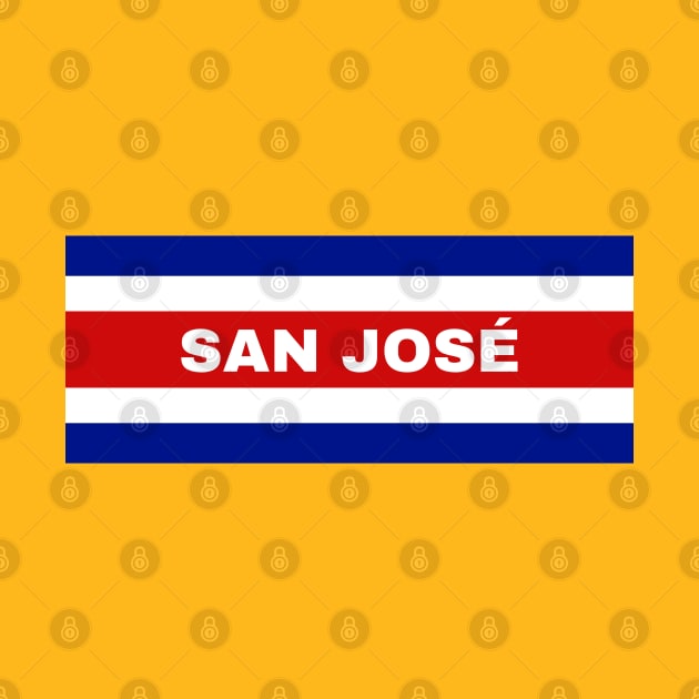 San José City in Costa Rican Flag Colors by aybe7elf