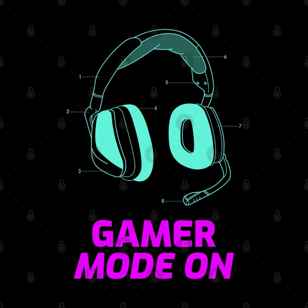 Game Mode On Video Gamer Gaming Player by Sassee Designs