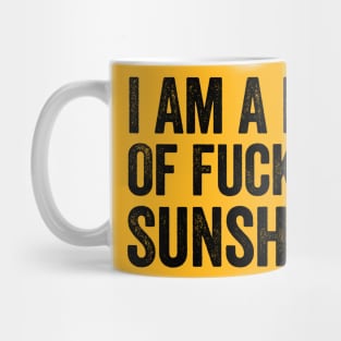 I’m A Ray Of Fucking Sunshine Glass Cup With Wood Lid and Straw, Adult