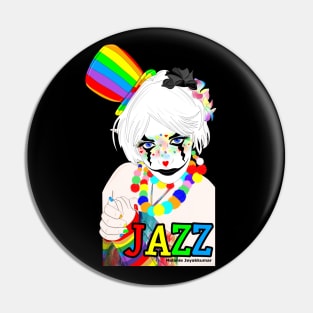 Jazz the Rainbow Clown Pin