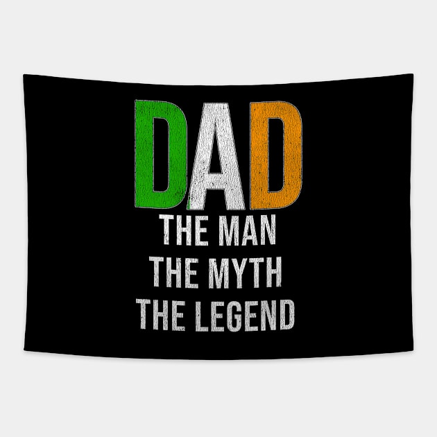 Irish Dad The Man The Myth The Legend - Gift for Irish Dad With Roots From Irish Tapestry by Country Flags