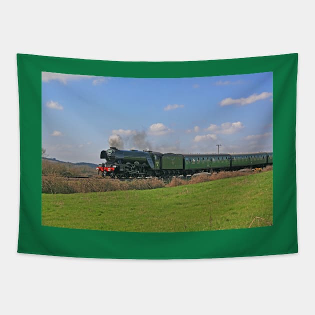 Flying Scotsman, Swanage Railway, March 2019 Tapestry by RedHillDigital